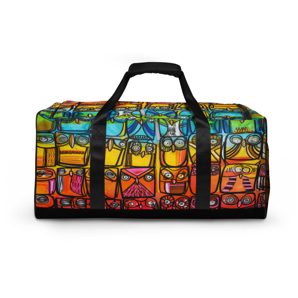 A Parliament of Rainbow Owls - Lebo Duffle Bag